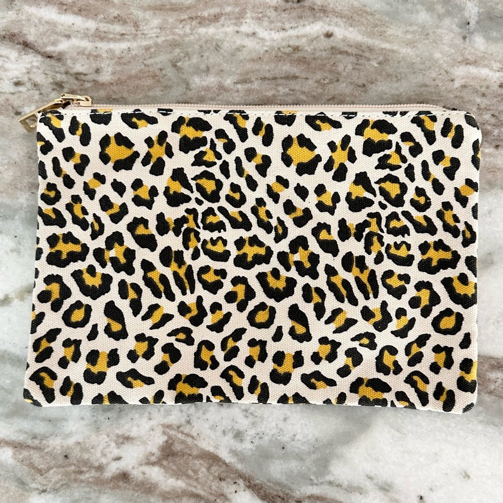 Jen & Co. Animal Print Makeup Bag - Leopard Print Small Clutch